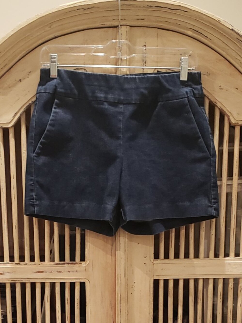 New York & Company Pull On Blue  Denim Stretch Short